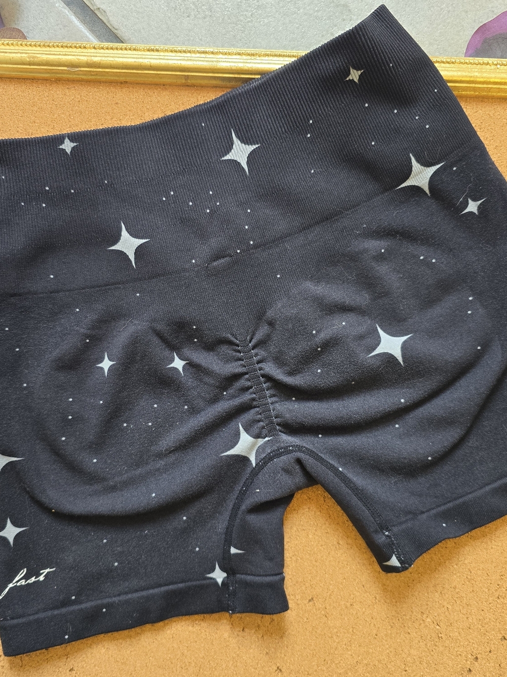 Darc Sport Black Athletic Shorts with White Star Print - Picture 5 of 5